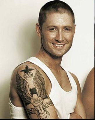 Michael Clarke Angel Tattoo